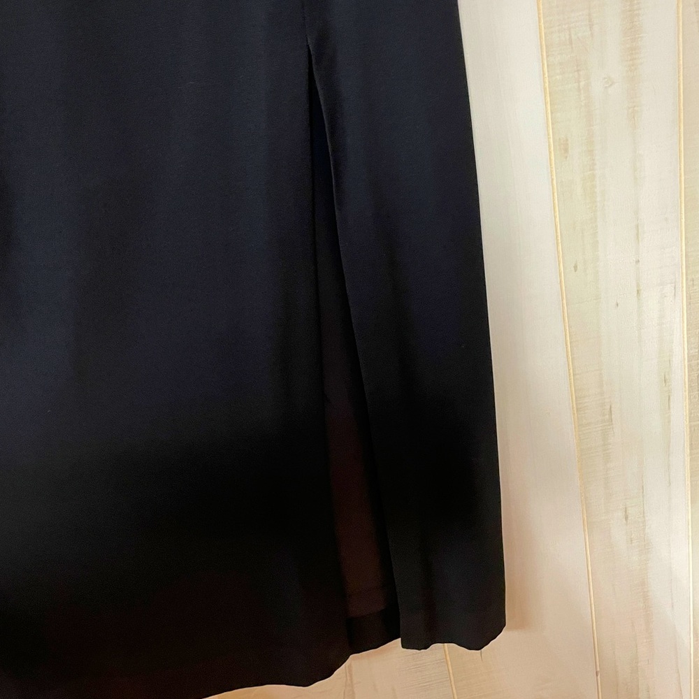 Vintage En Francais Long Black Skirt Sexy Front Slit, Sz12 - Picture 4 of 5